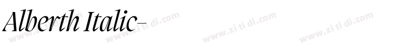 Alberth Italic字体转换